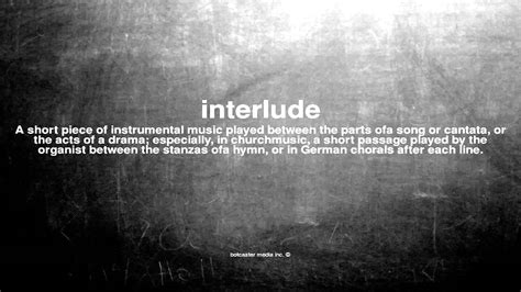 what does interlude mean in music what is the role of an interlude in a symphony